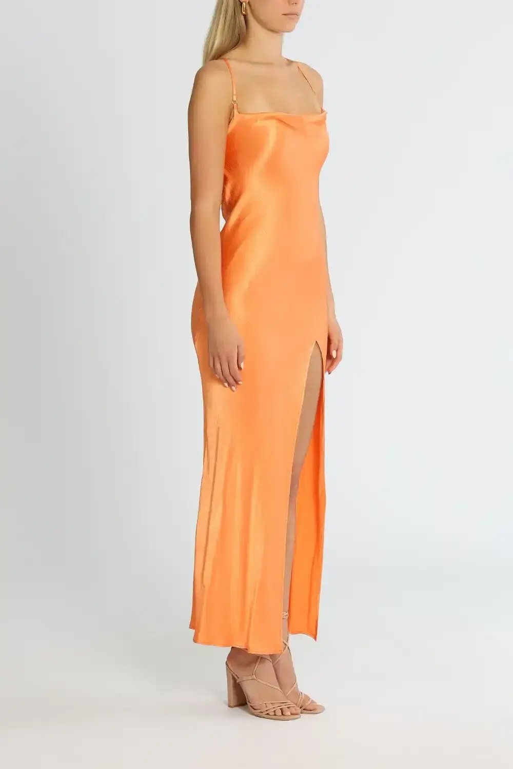 Bec & Bridge Annika Cowl Maxi Dress Sorbet Orange Size AU 10 photo 2
