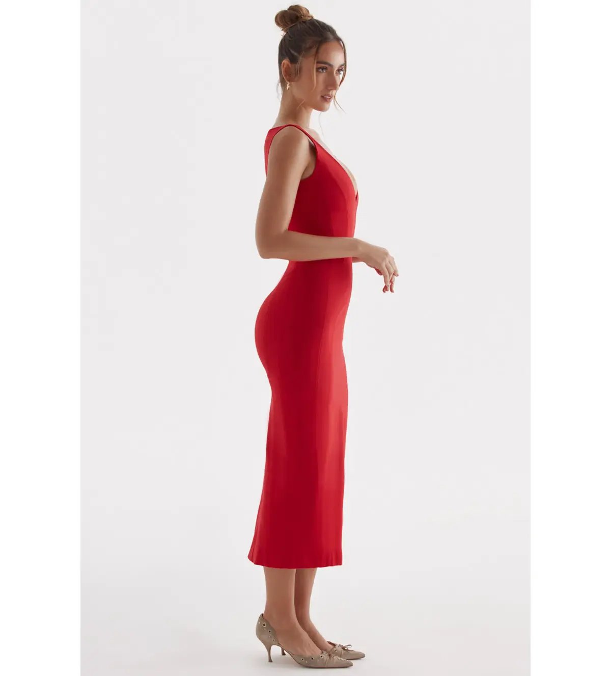 House Of Cb Cece Midi Dress Red Size S / Size Au 8 photo 6