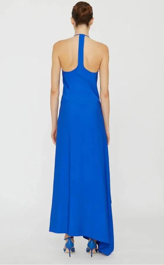 Christopher Esber Floating Split Dress Yves Blue Size 8 photo 3