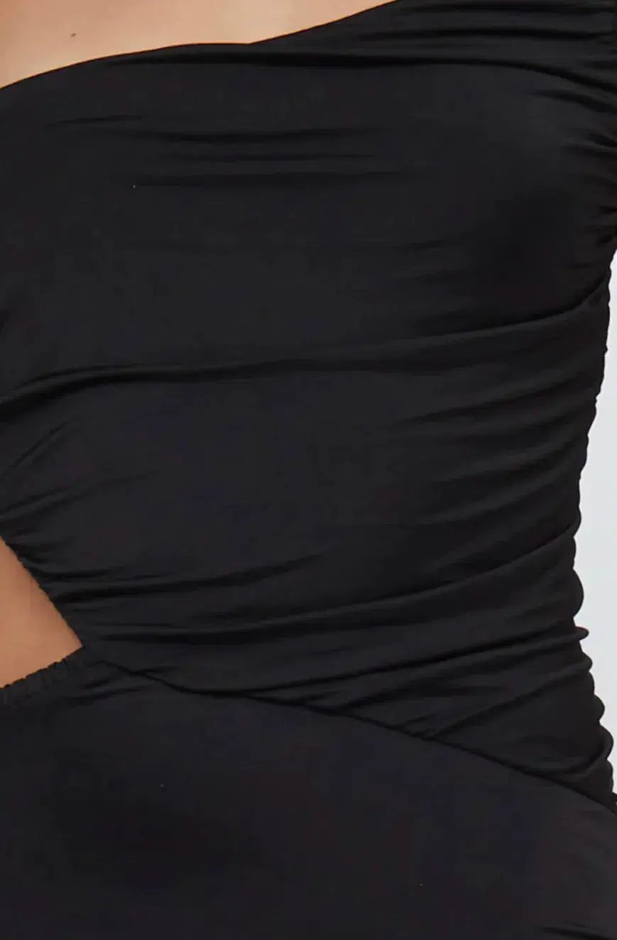 Bec and Bridge Ariel Asym Maxi Dress Black Size 6 photo 5