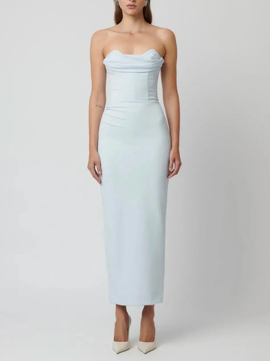 Effie Kats Rozela Midi Dress Ice Blue Size 12 photo 5