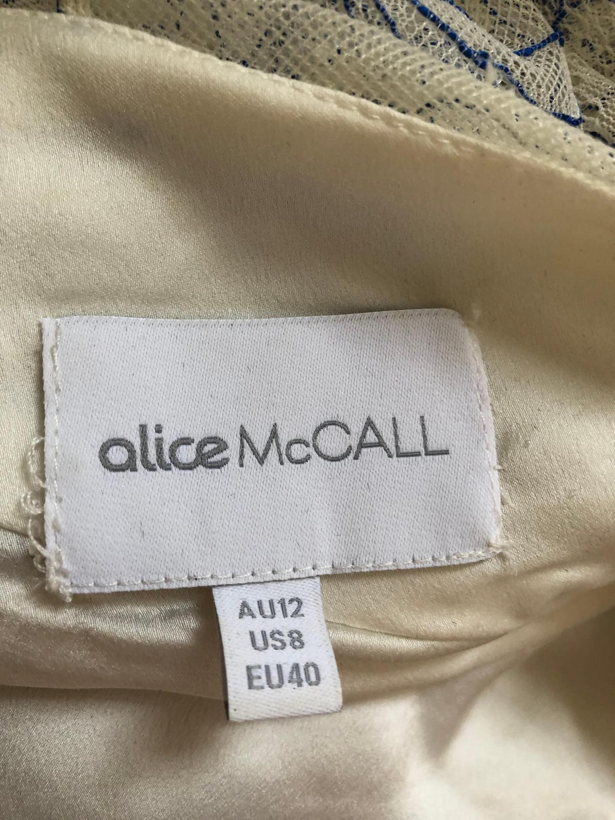 Alice McCall isn’t she lovely cream and cobalt size 12 dress photo 5