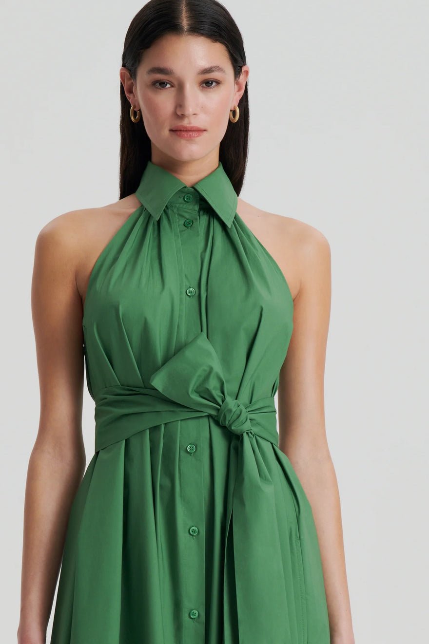 Scanlan Theodore Parachute Sleeveless Shirt Dress - Green photo 3