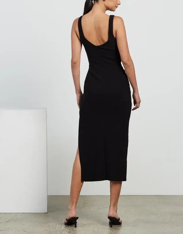 Bec & Bridge Joelle Midi Dress in Black Size 8 photo 3