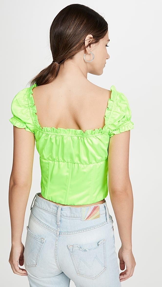 I. AM. GIA Naomi Top  Fluro Green Size 6 photo 5