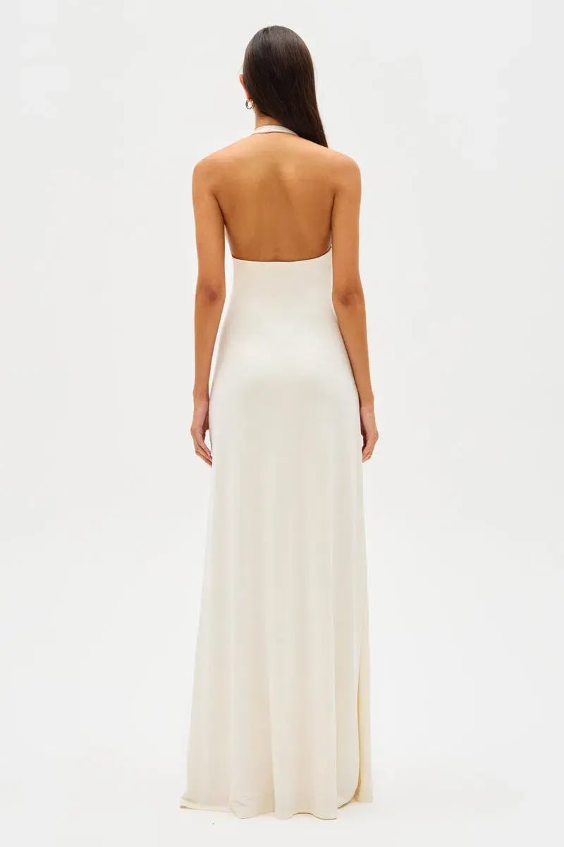 Misha Jennifer Cupro Maxi Dress White Size XS /AU 6 photo 4