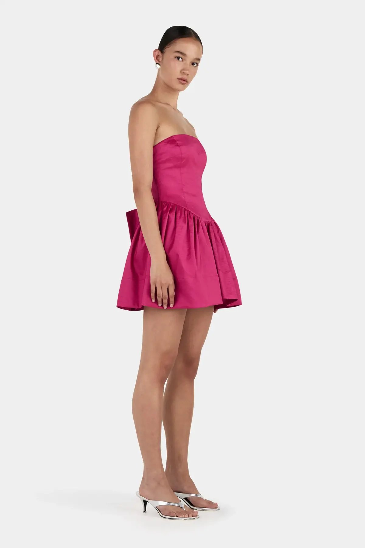 Hansen And Gretel Partridge Taffeta Dress Magenta Pink Size 8 photo 3
