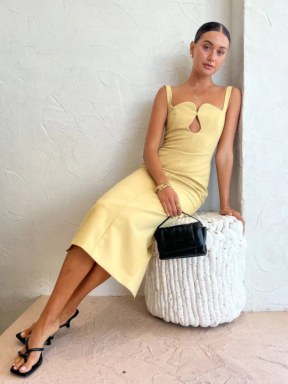 Camilla and Marc Brixton Midi Dress Mustard Yellow Size AU 6 photo 4