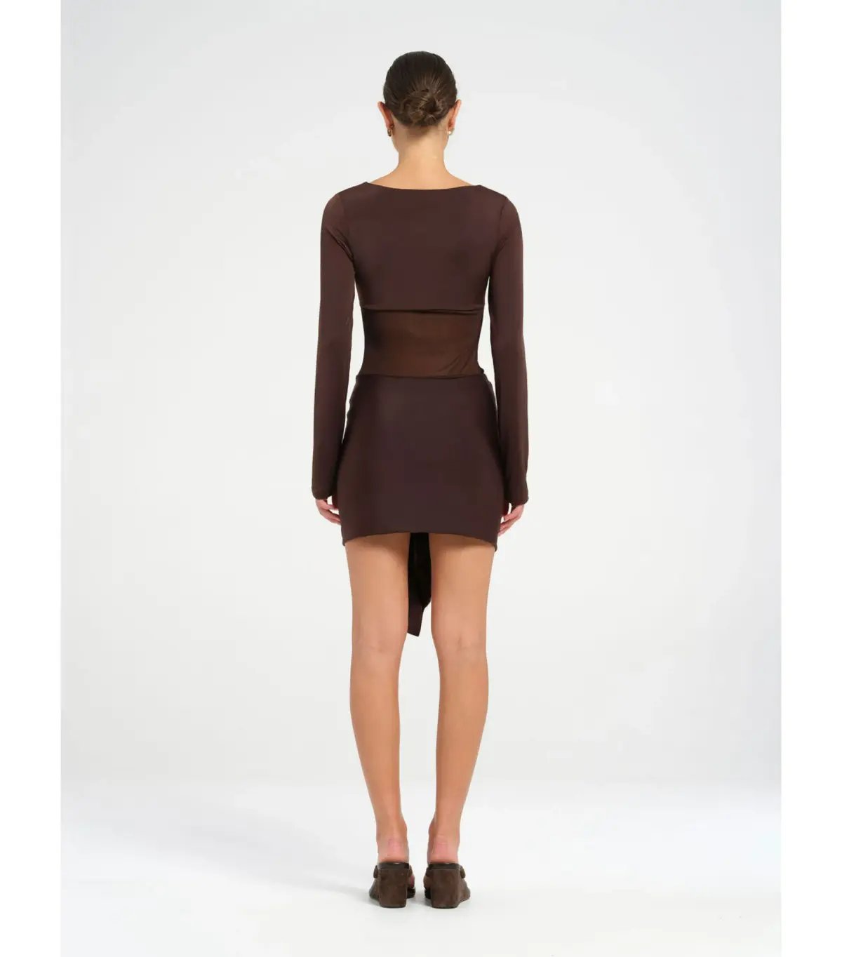 Benni Juni Mini Dress Chocolate Size AU 6 photo 3