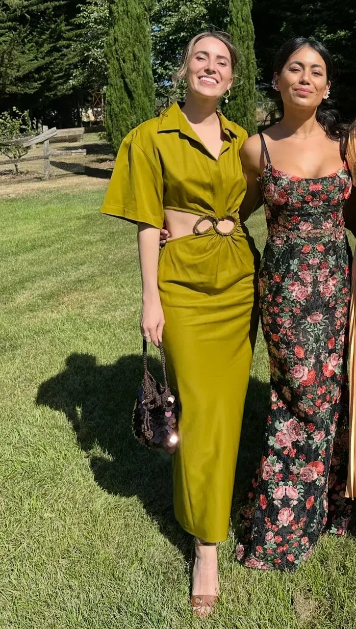 Christopher Esber midi olive dress size 6 photo 2