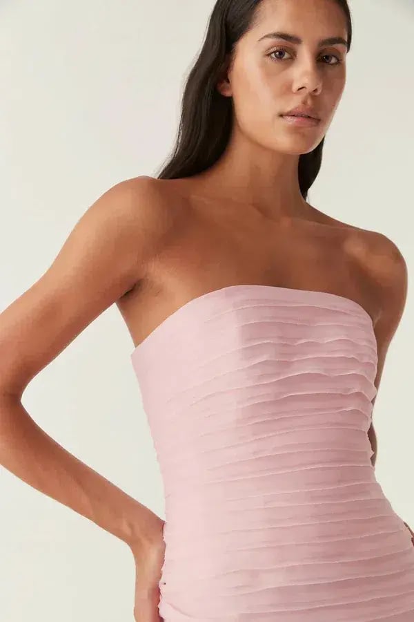 Aje Soundscapes Maxi Dress in Chalk Pink Size 6 photo 3
