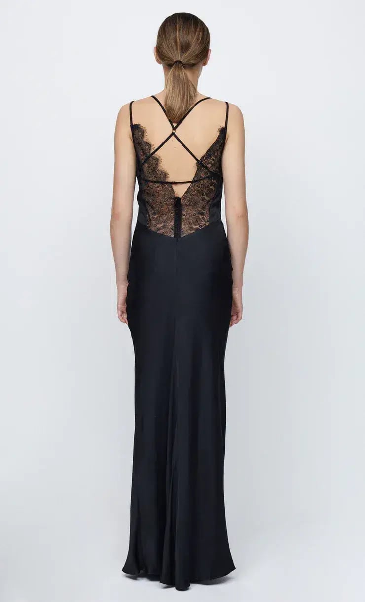 Bec & Bridge Lucille Lace Maxi Dress Black Size 8 photo 3