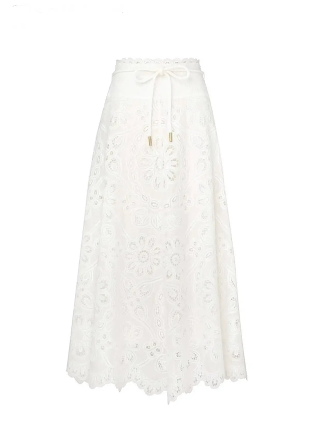 Zimmermann Ottie Embroidered Bodice & Flared Skirt Set Ivory Size 1 / AU 10 photo 6