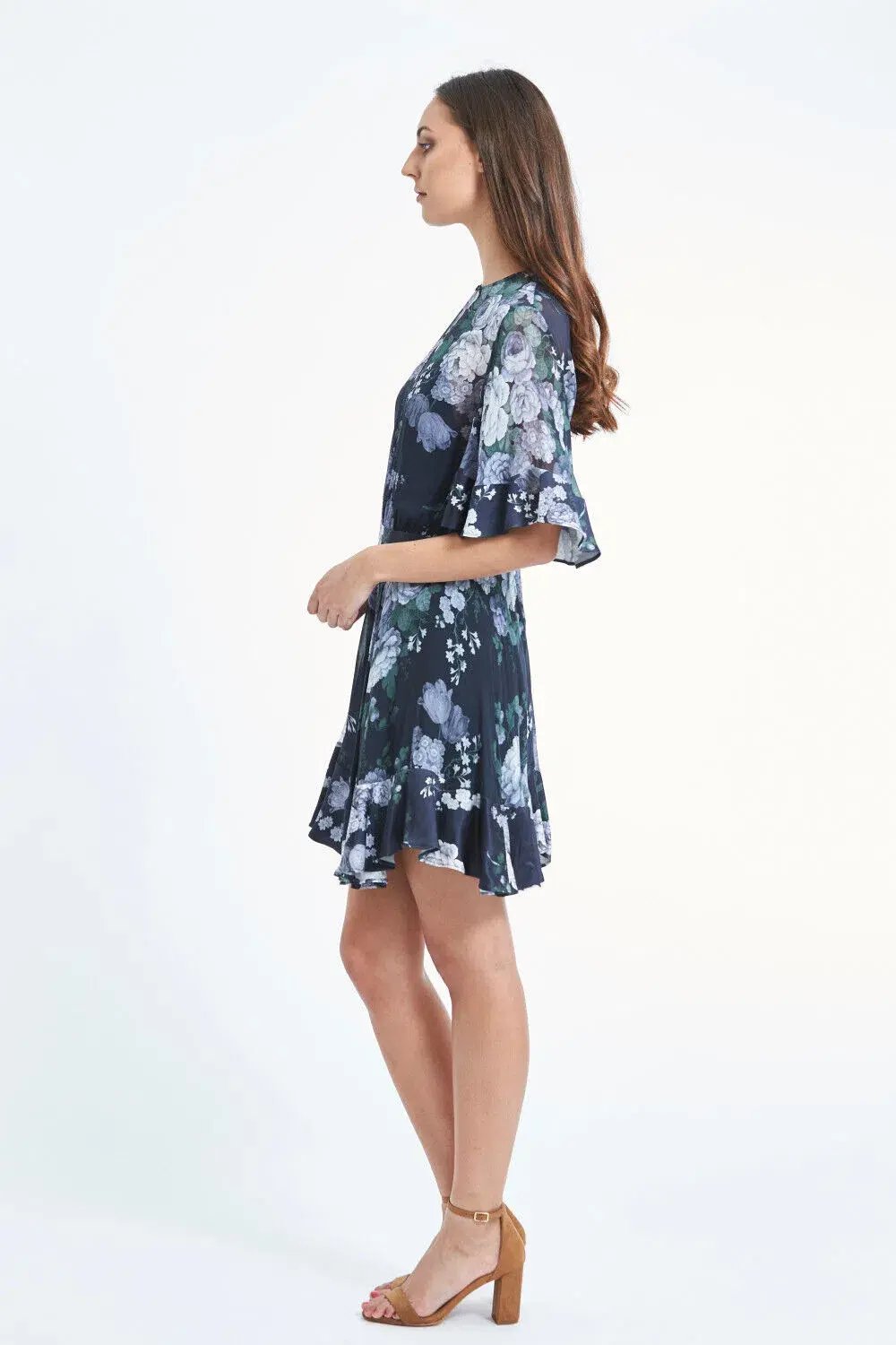 Lover the Label Peony Georgette Mini Dress Floral Size 10 photo 4