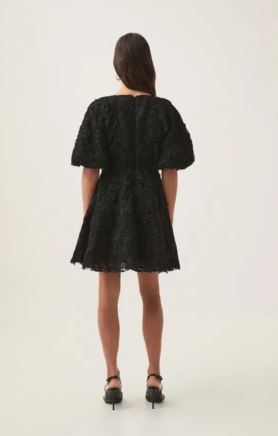 Aje Florential Mini Swing Dress Black Size 14 photo 4
