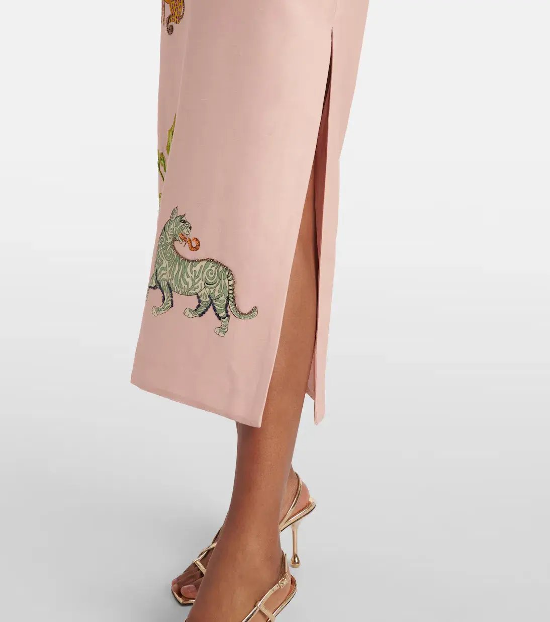 ALEMAIS Exclusive Hazel Printed Maxi Dress Pink Size 10 photo 3