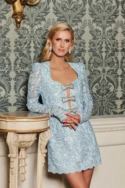 Rebecca Vallance Leyla Long Sleeve Mini Dress Blue Size AU 12 photo 4