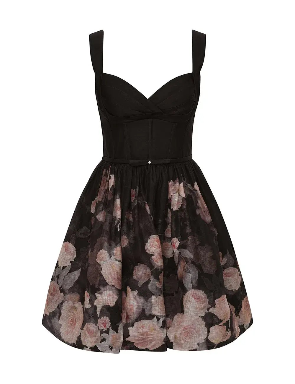 Zimmermann Crush Picnic Mini Dress Black Floral Size 2 / AU 12 photo 3