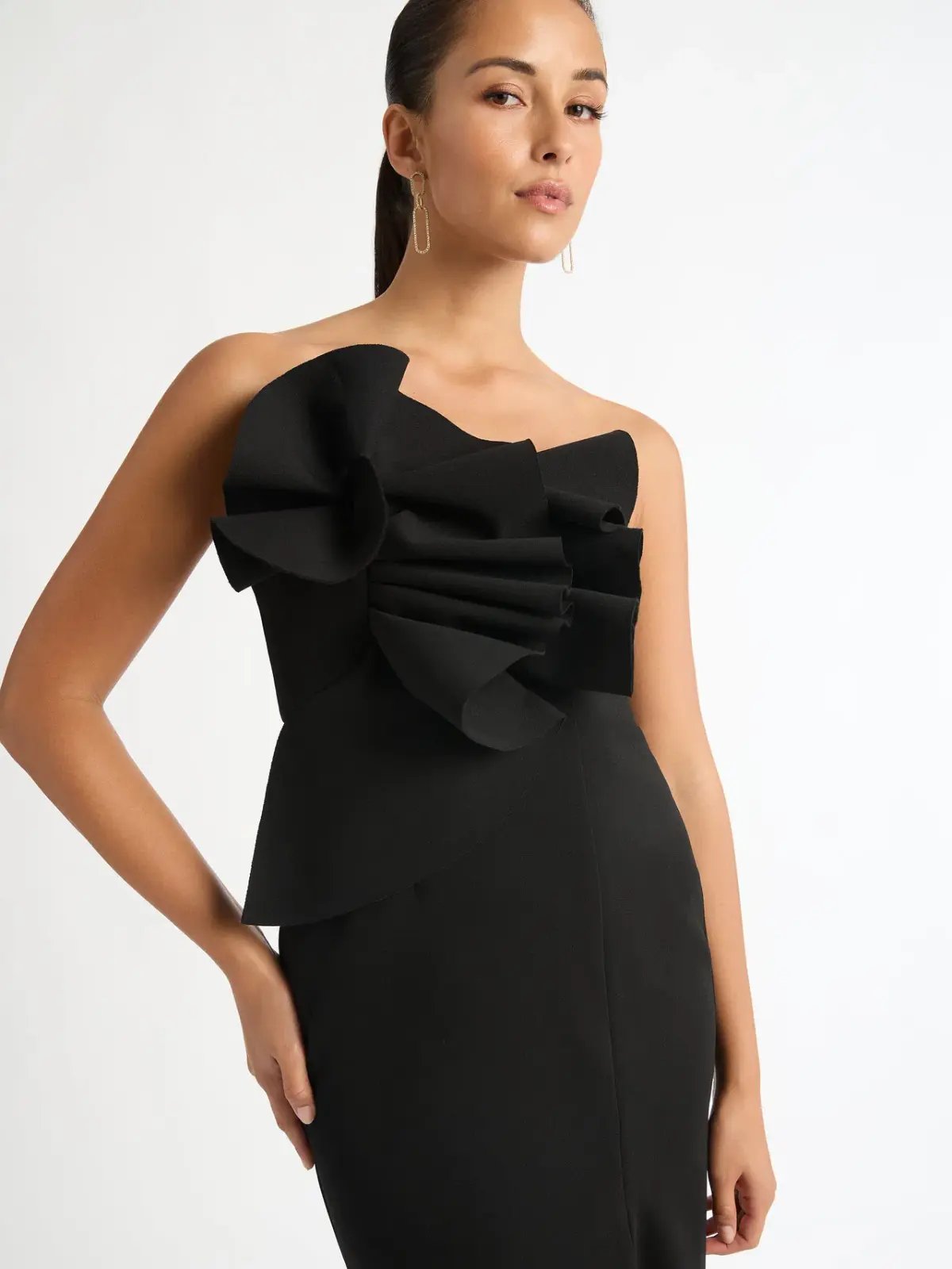 Sheike Origami Maxi Dress Black Size 8 photo 2