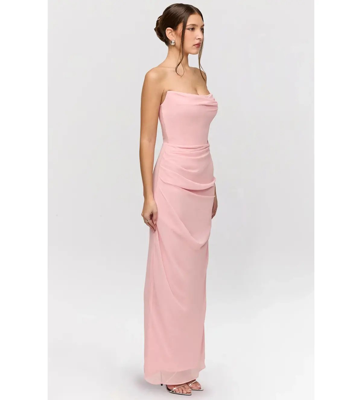House of CB Adrienne Strapless Gown Pink Quartz Georgette Size XS / AU 6 photo 2