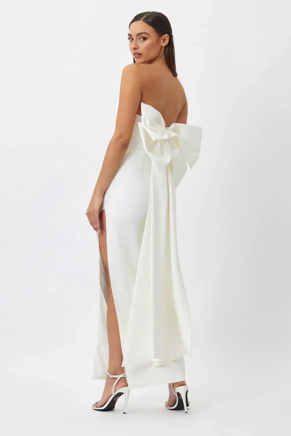 Bianca & Bridgett Willow Midi Dress in White Size AU 12 photo 2