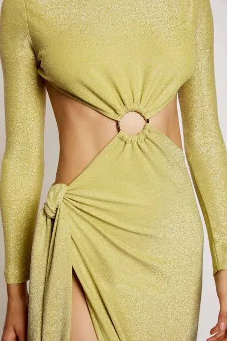 Meshki Christina Gown Shimmer Green Size S/Au 8 photo 2