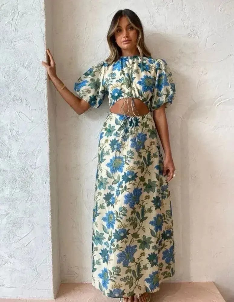 Sir The Label Celia Puff Sleeve Midi Dress in Marguerite Print Size 1/AU 8 photo 2