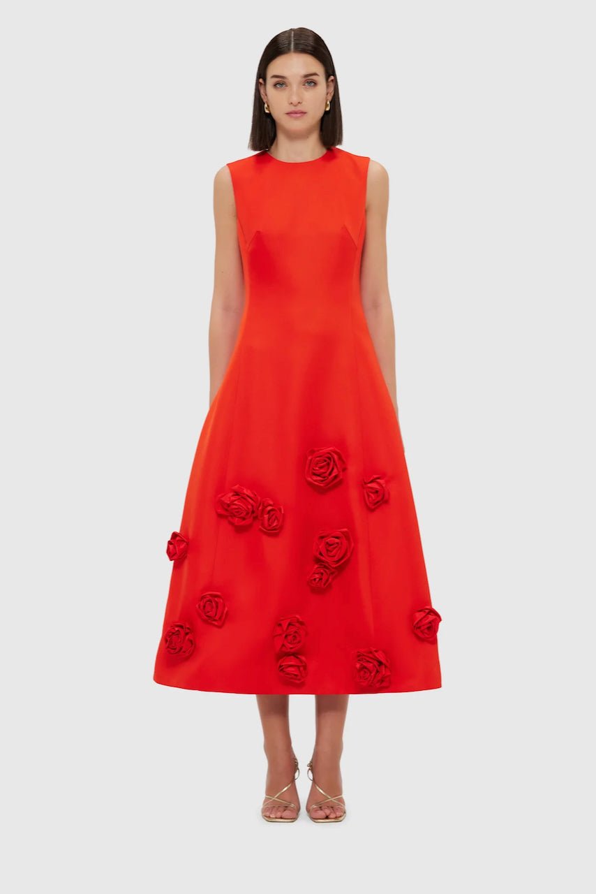 Leo Lin Cleo Sleeveless Midi Dress - Scarlet photo 3