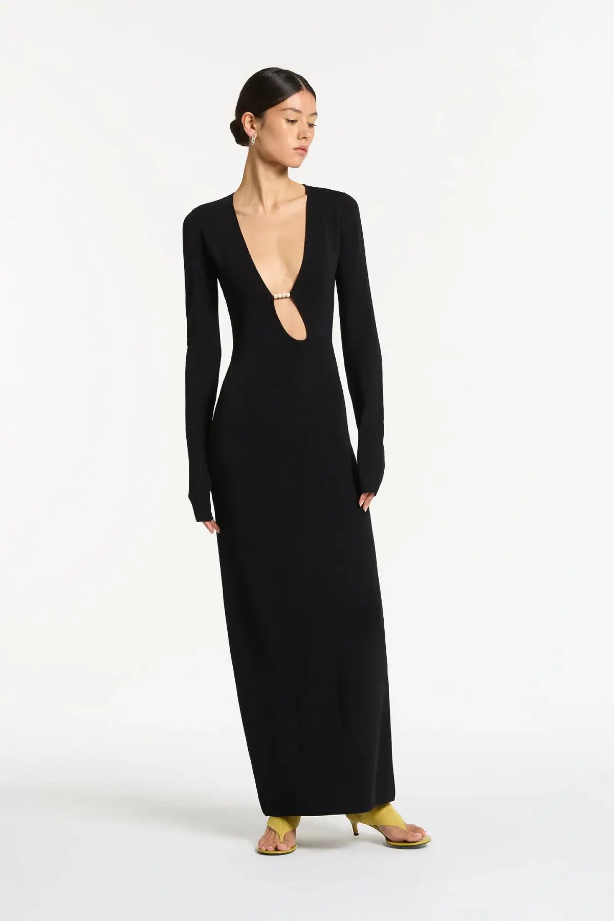 Sir the Label Kinetic Beaded Maxi Dress in Black Size 0 / AU 6 photo 2
