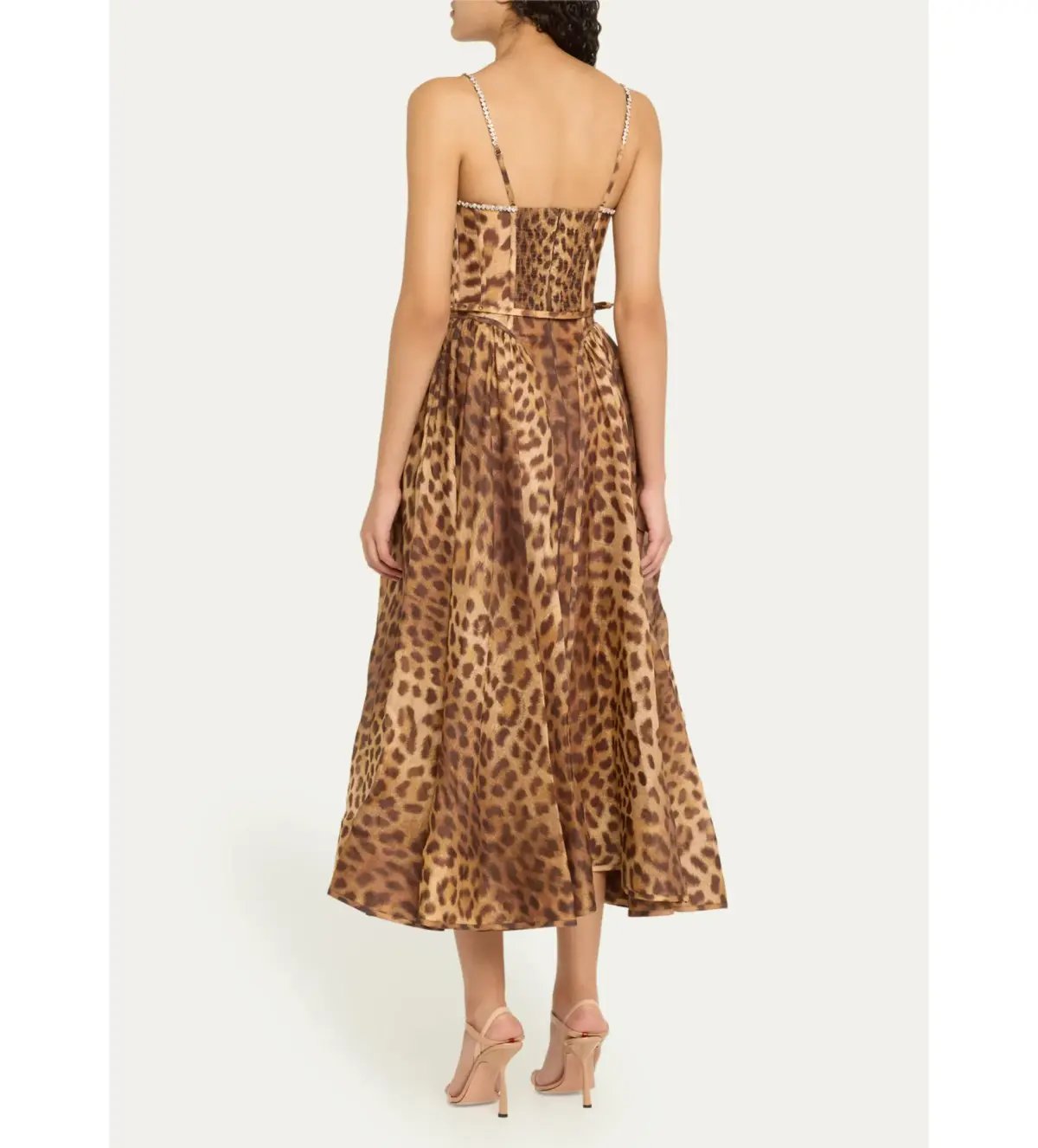 Zimmermann Crush Panelled Midi Dress in Leopard Size 0 / AU 8 photo 4