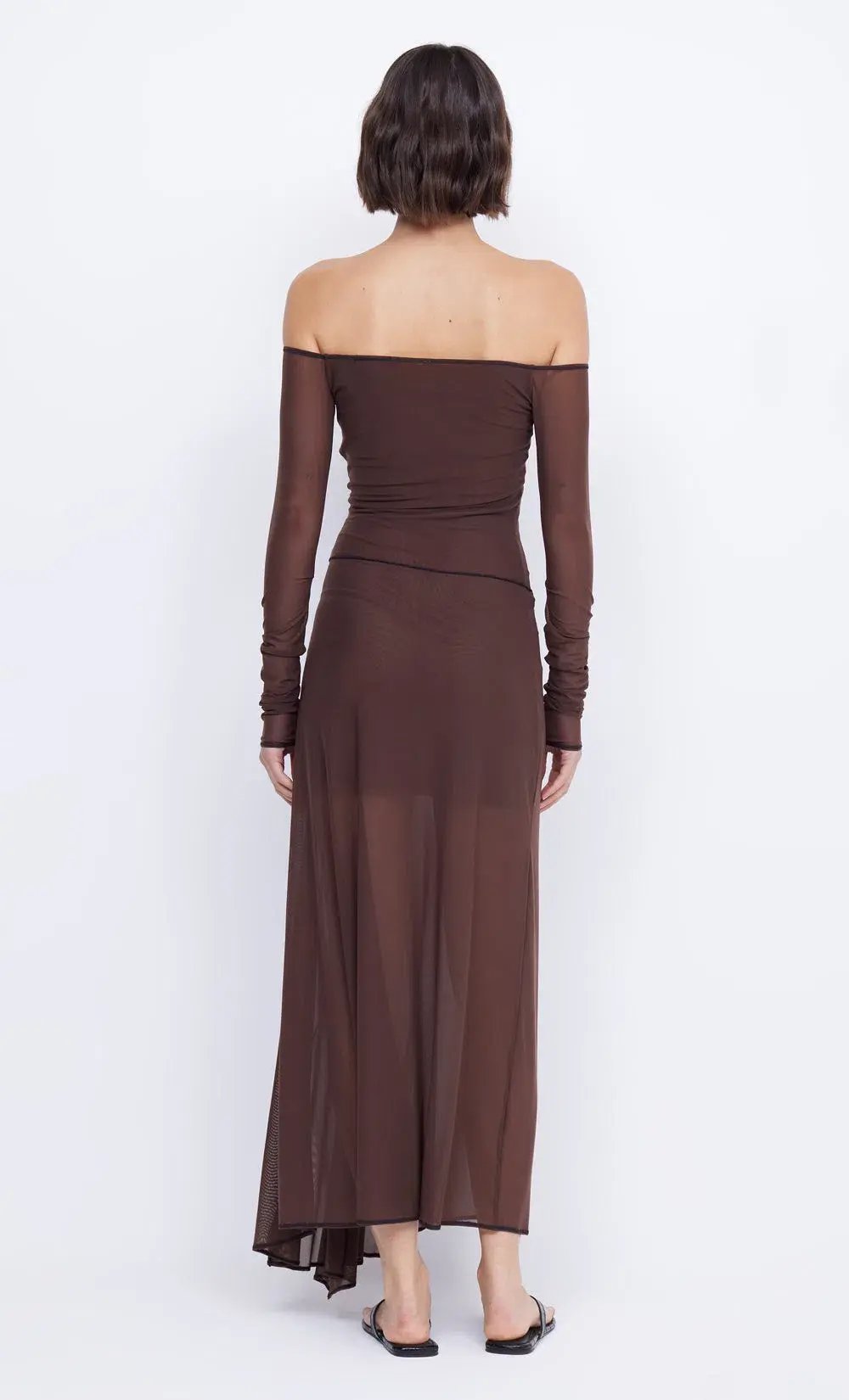 Bec & Bridge Isadora Long Sleeve Dress Chocolate/Black Size 8 photo 3