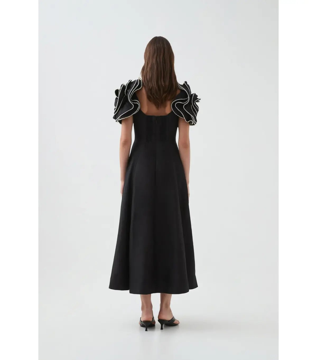 Aje Twyla Midi Dress Black Size AU 12 photo 3