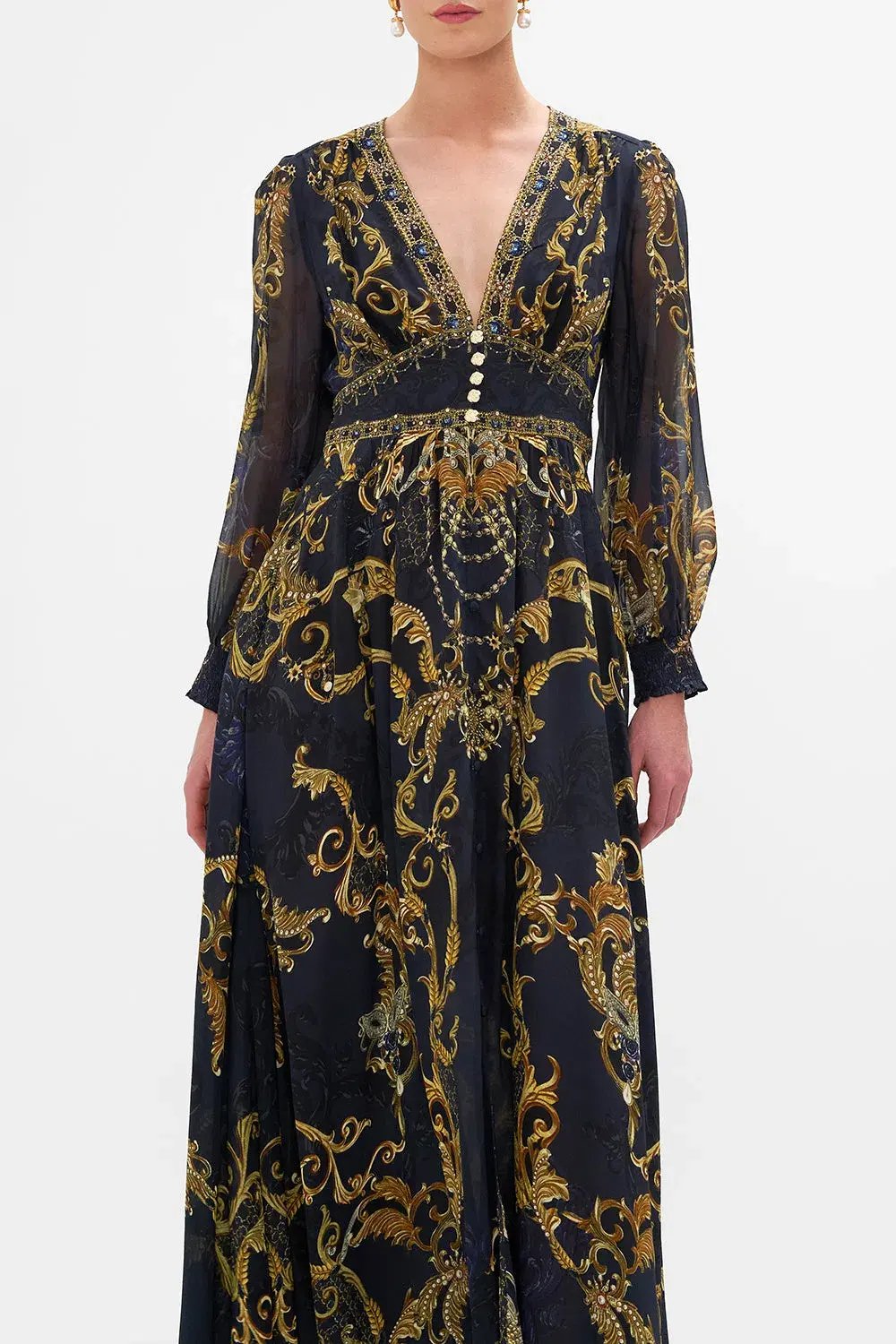 Camilla Button Dress With Shaped Waistband Moonlight Melodies Size XL / Au 16 photo 4