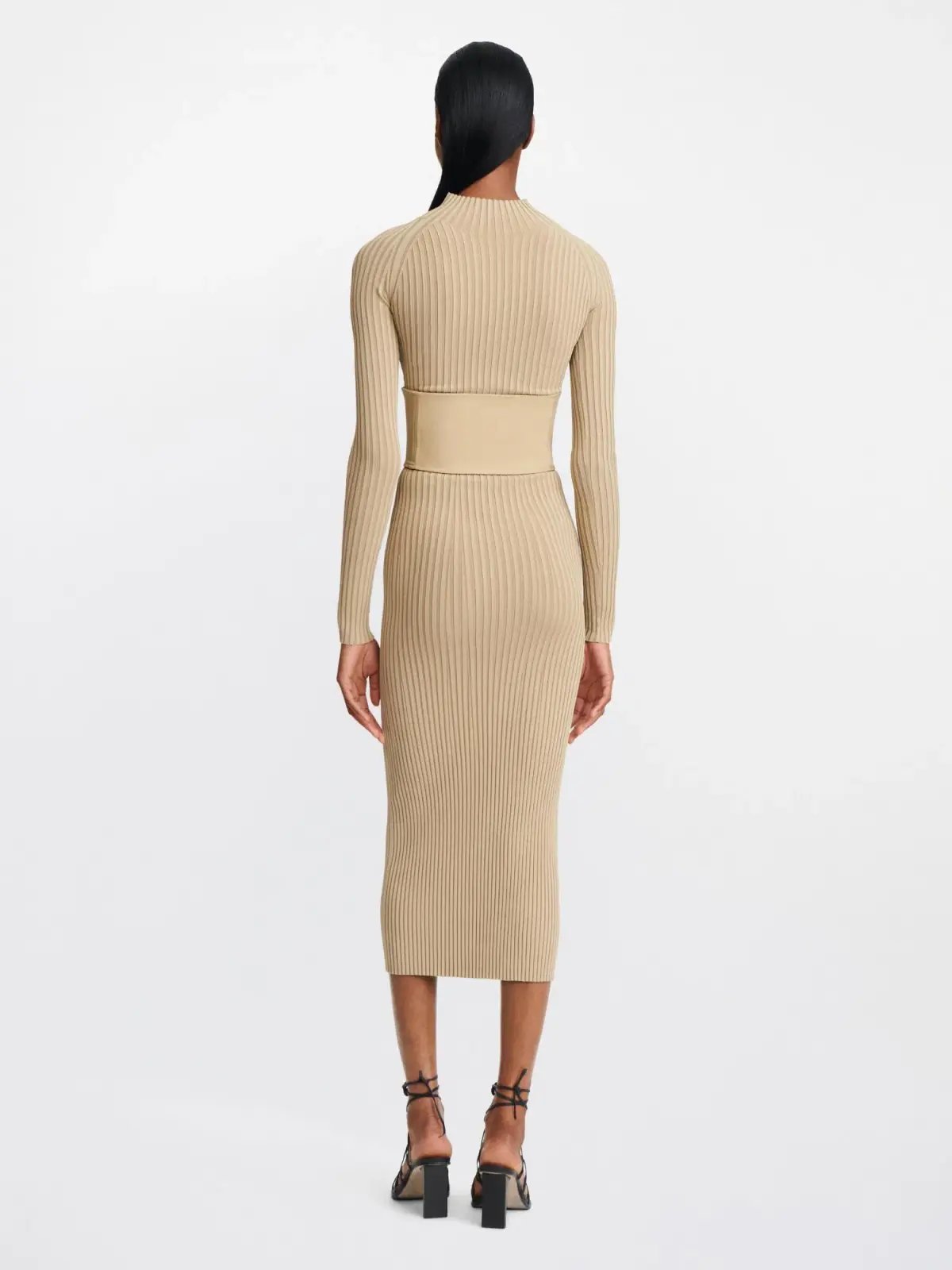 Dion Lee Stripe Rib Twist Dress Sahara Size 10 photo 2