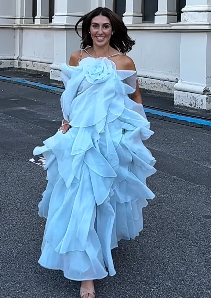 Aje Pandorea Layered Maxi Dress Blue photo 4