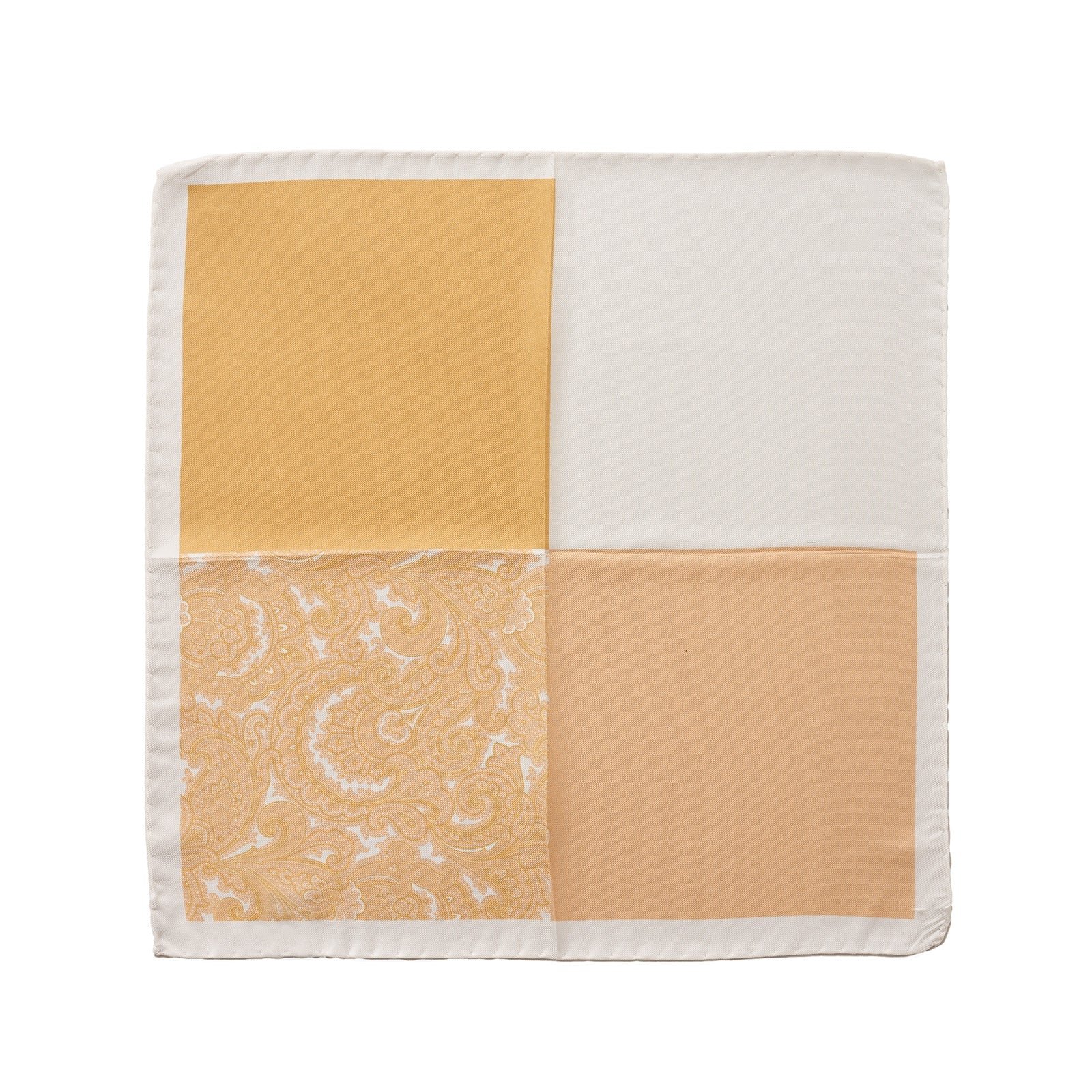 Joe Black Gold Paisley 4 Fold Pocket Square photo 4