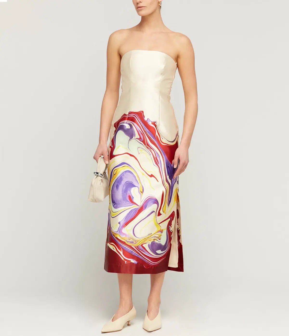 Alemais Luca Corset Midi Dress Multi Colour Size 12 photo 4