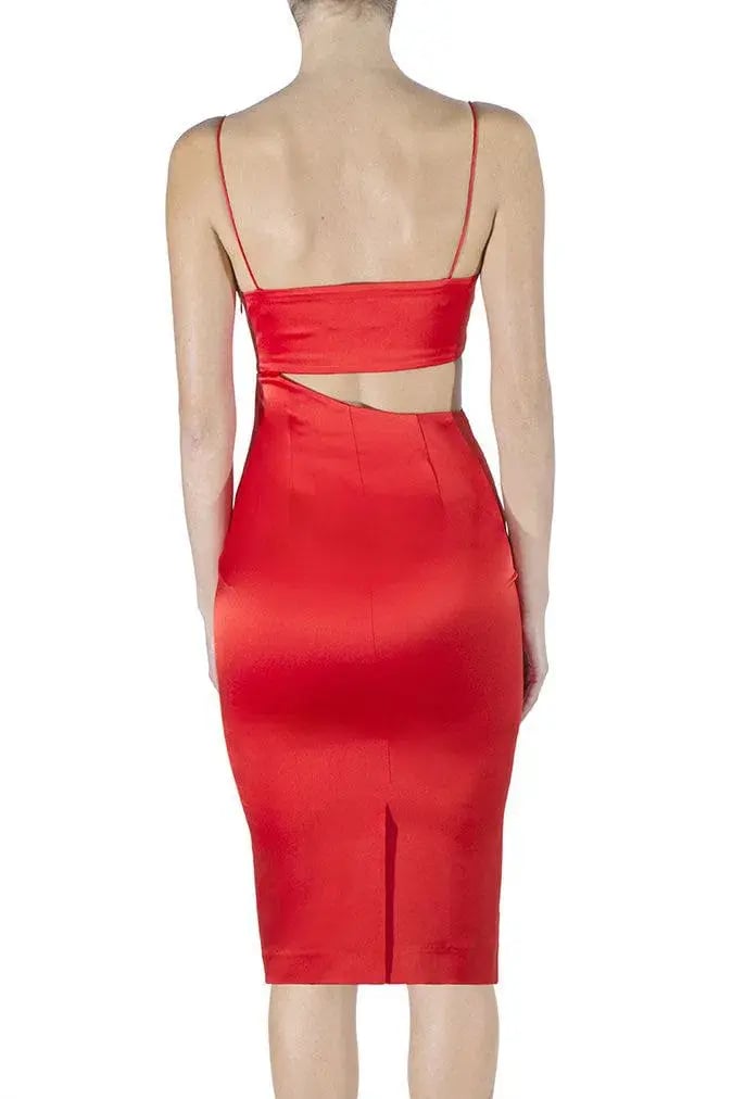 MISHA Selina Slip Red Dress Size 10 photo 4