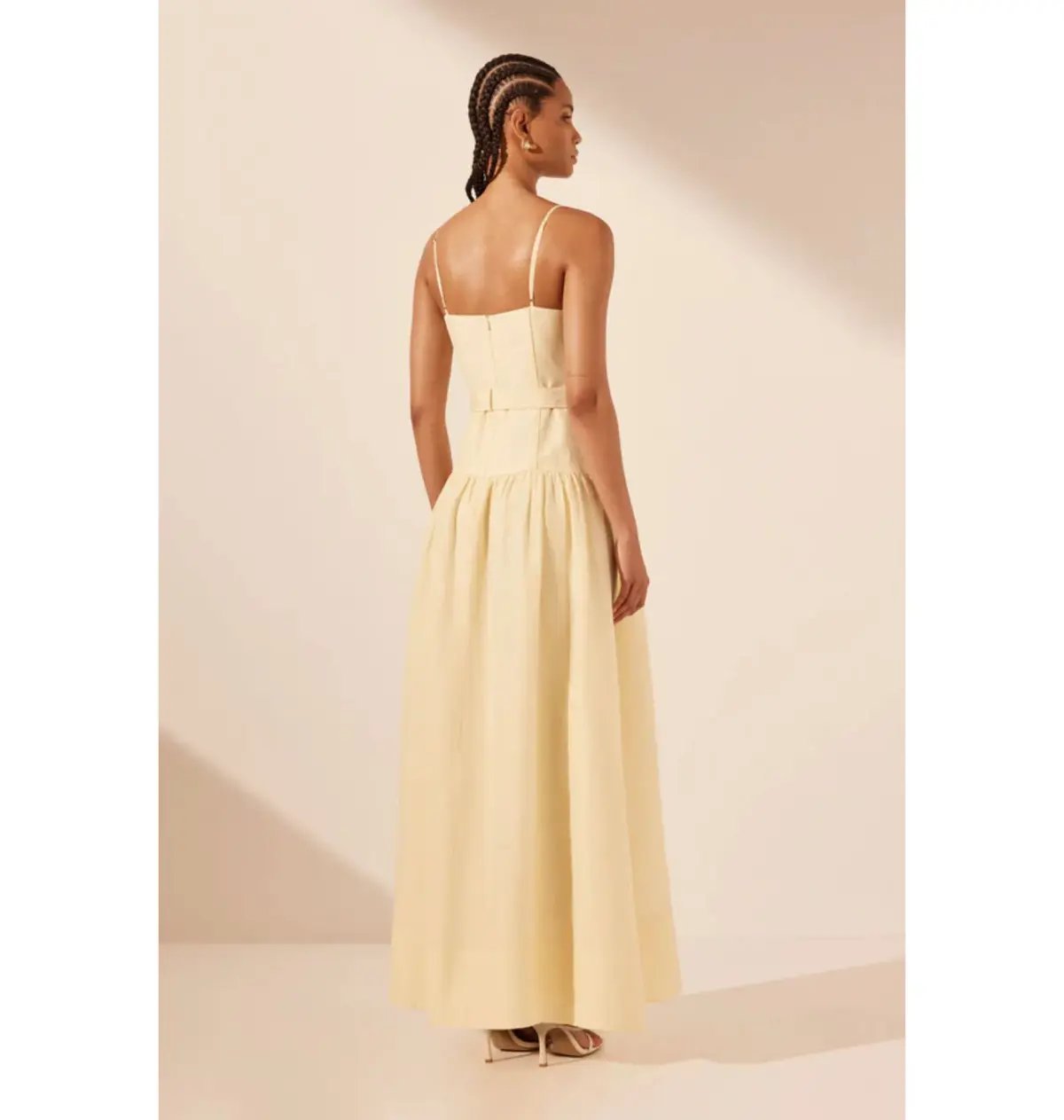 Shona Joy Limon Panelled Bustier Maxi Dress in Lemonade Size AU 8 photo 4