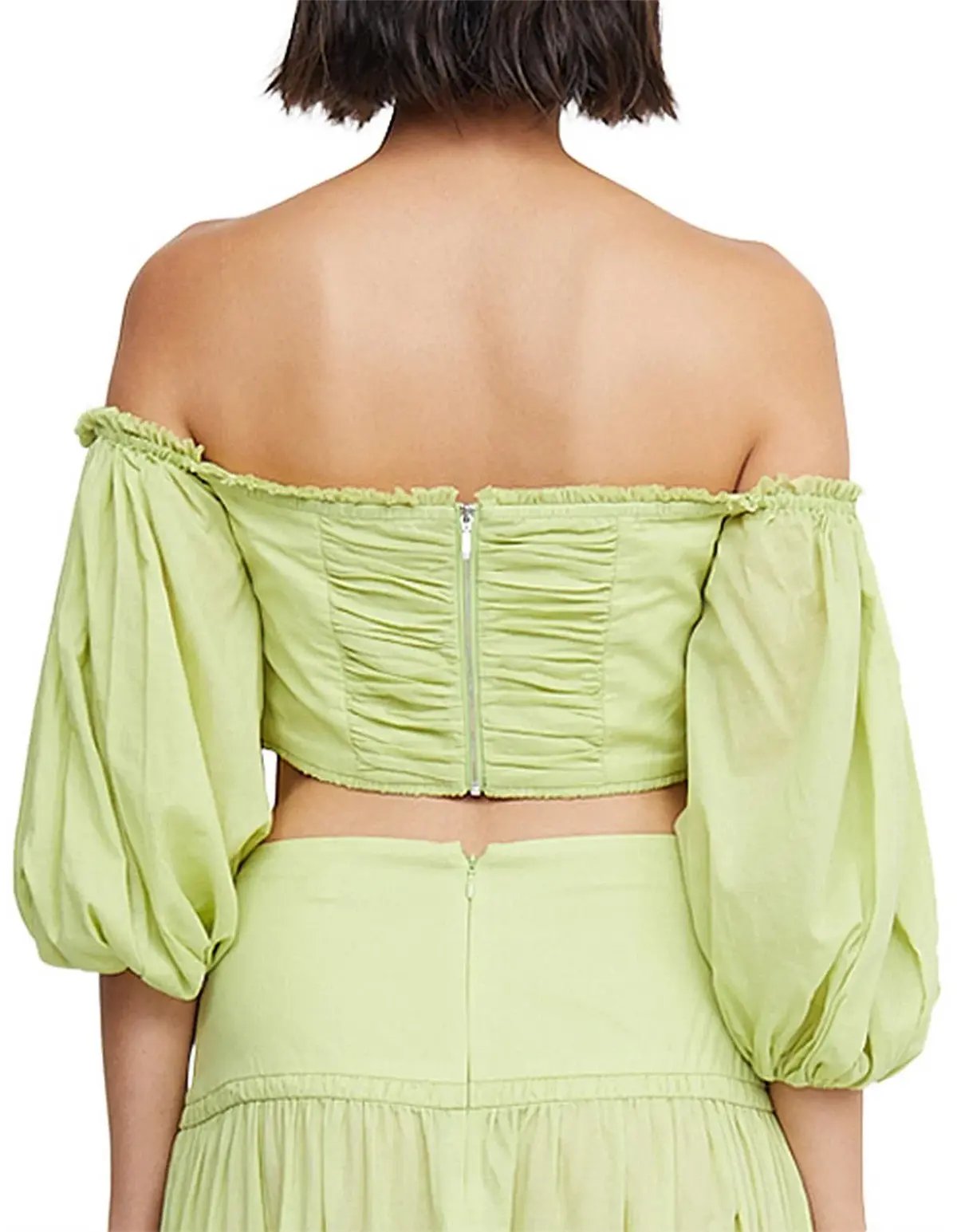 Bec & Bridge Solstice Long Sleeve Crop Top in Lime Size AU 8 photo 2
