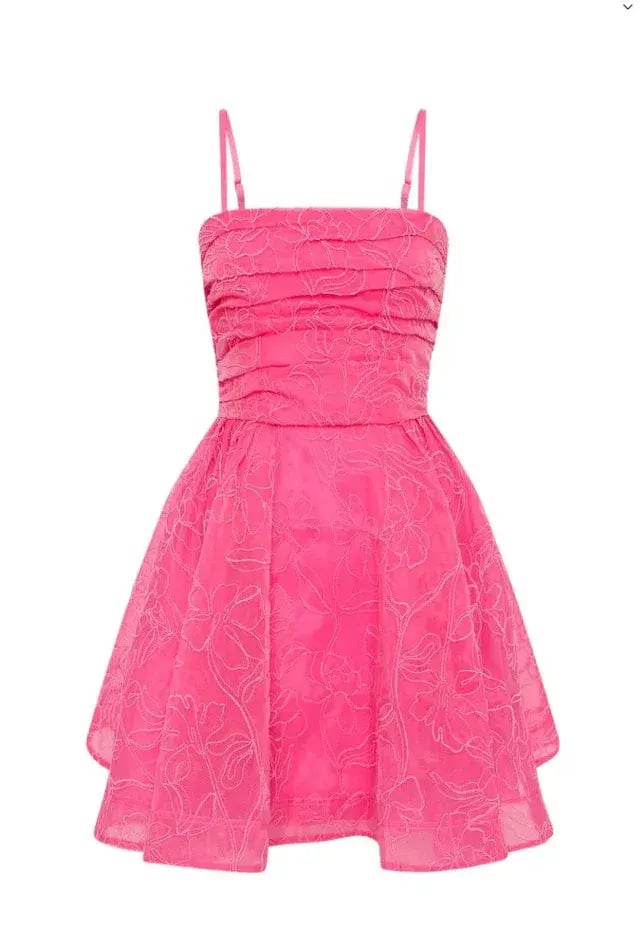 Aje Evangeline Cornelli Mini Dress in Protea Pink  Size 8 photo 5