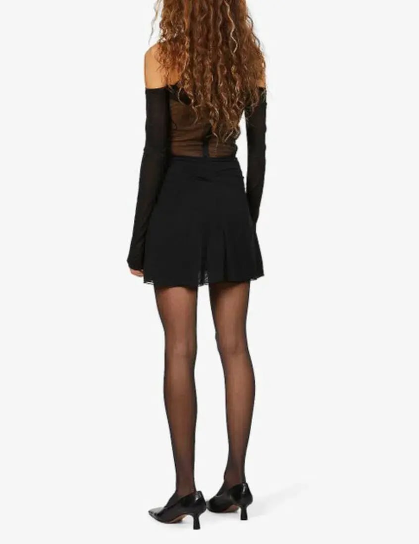 Nensi Dojaka Halterneck Sei-Sheer Ini Dress Black Size 8 photo 2