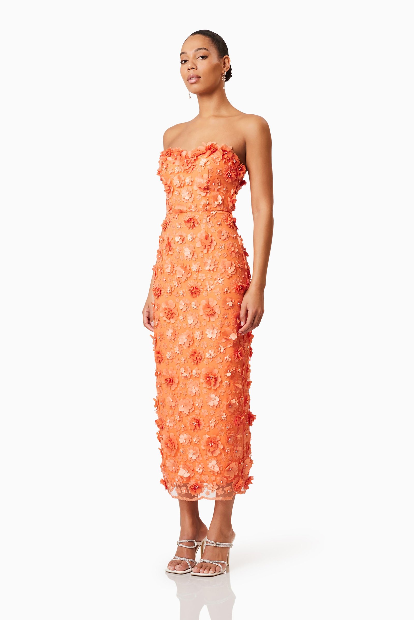 ELLIATT BLUEBELL MIDI DRESS - ORANGE photo 6