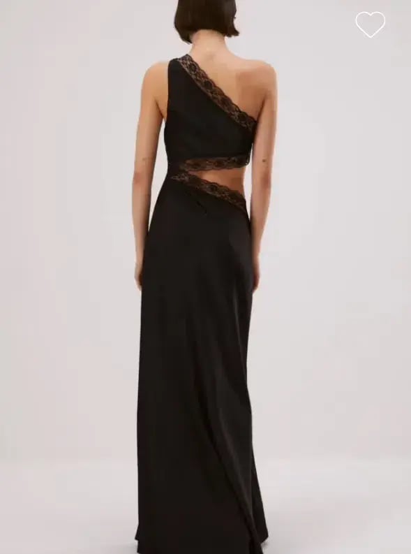 MISHA Jillian Silk Maxi Dress Black Size 10 photo 2