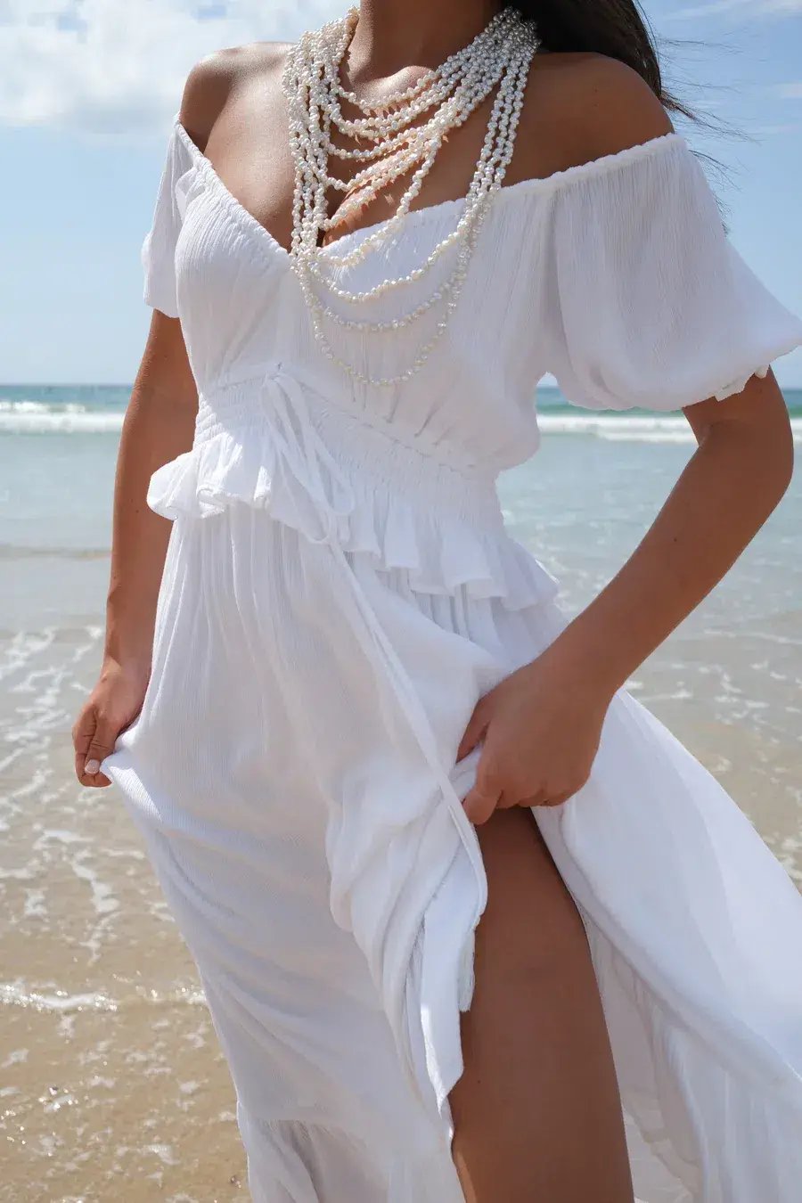 Coven & Co Boho Maternity True Romance Gown White Size XS / AU 8 photo 3