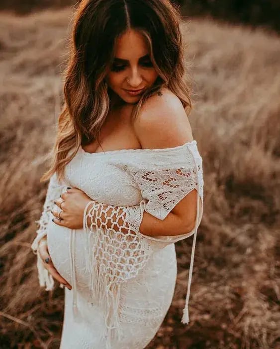 Fillyboo Brooke Crochet Maxi Dress Cream Size M photo 3