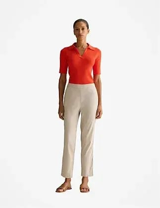 Yarn Dyed Stretch Linen Blend Pull On Pant photo 2