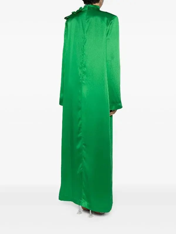Rachel Gilbert Rosy Full Length Gown Emerald Size 12 photo 3