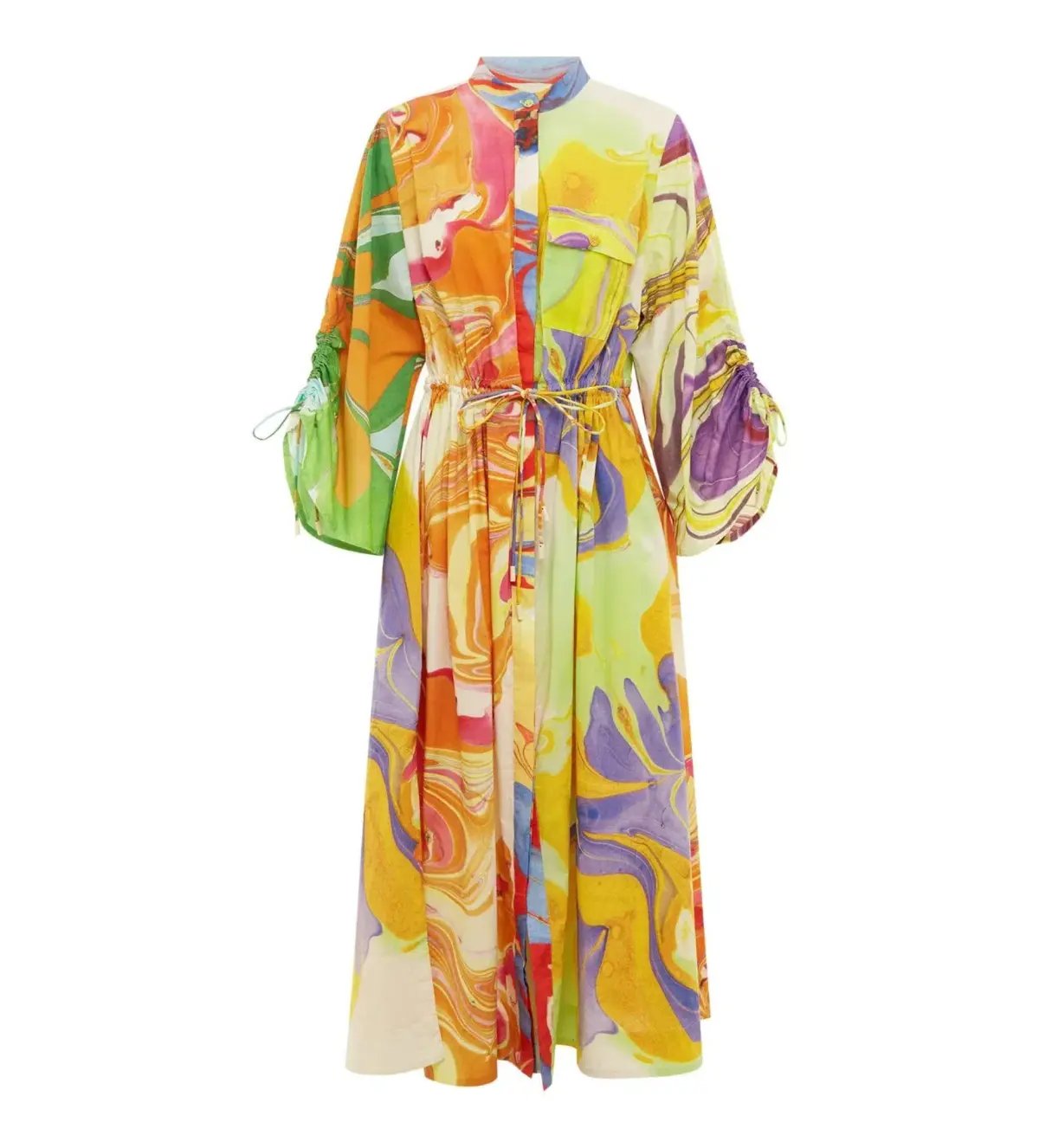 Alemais Luca Midi Shirt Dress Multi Size 16 photo 5