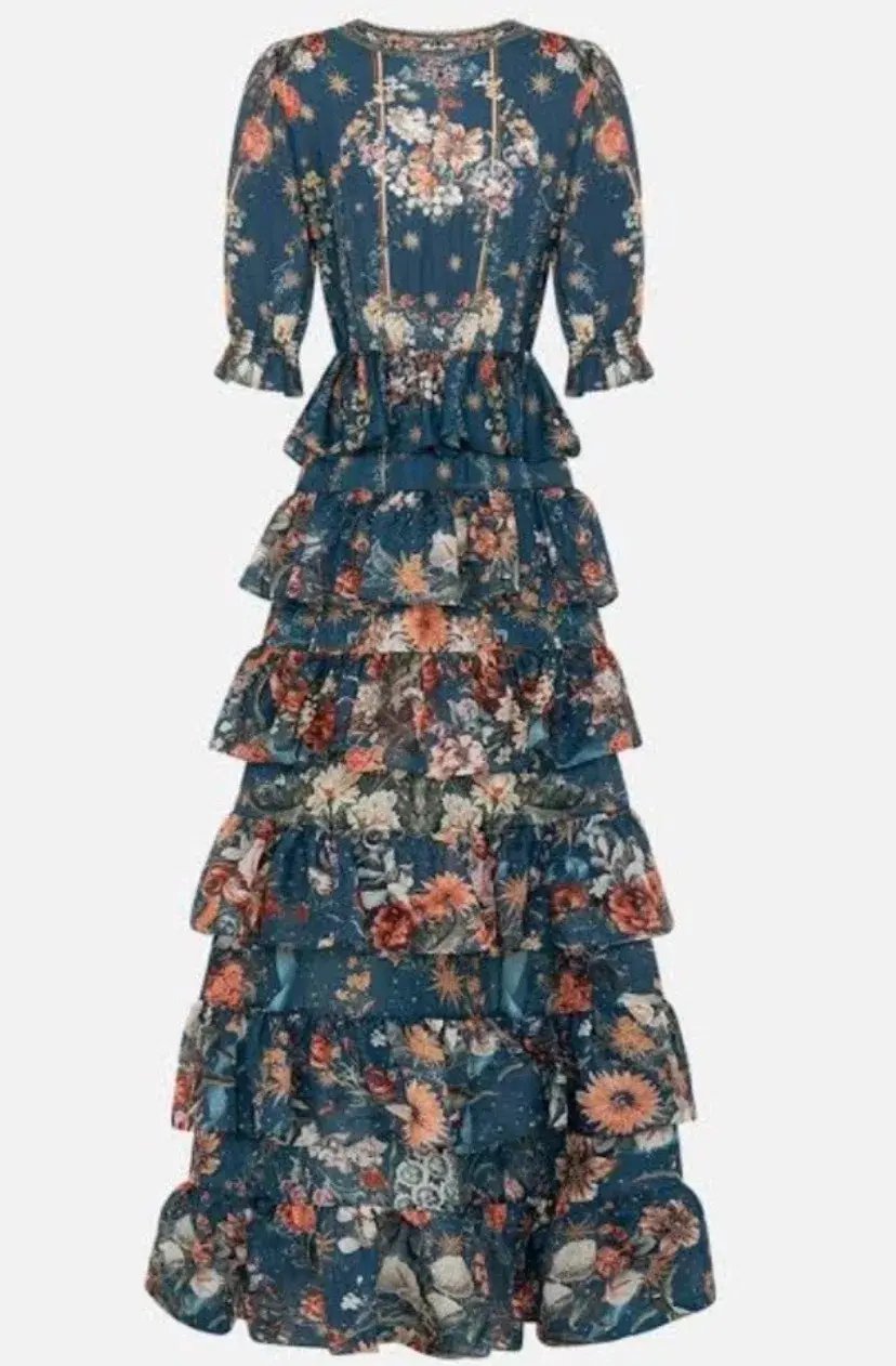 Camilla Puff Sleeve Long Dress She Who Wears The Crown Size S (10) photo 3